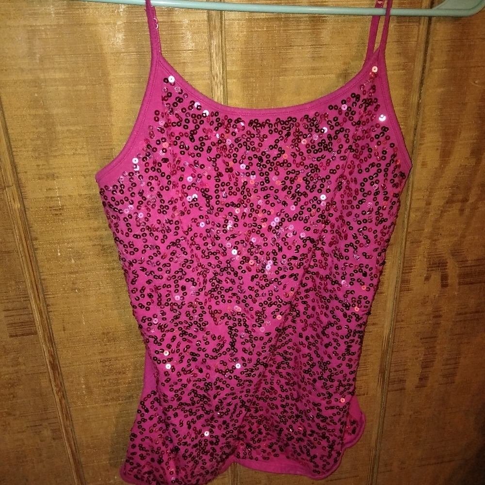 Pink sequin Tank top